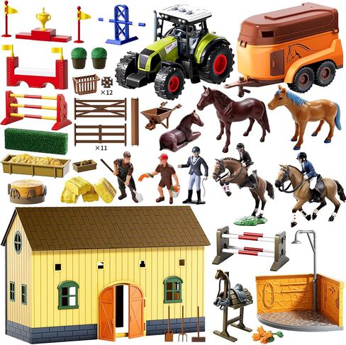 Pupu Pig Kids Horse Stable Playset, Horses Toys for Girls and Boys Gifts in Saudi Arabia