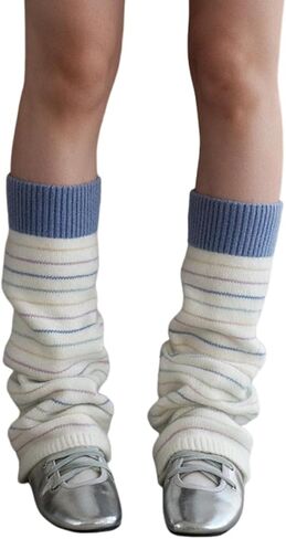 SherryDC Womens Girls Cosplay Rainbow Striped Knee High Socks Leg Arm Warmer Fingerless Gloves Set in Kuwait
