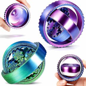 2-Pack 3D Printed Spinners Fidget Toys Adults - Stress Relief Toys for ADHD, Anxiety & Sensory Needs | Quiet Office Desk Toy & Party Favors - Birthday Goodie Bag Fillers Easter Party Favors in Kuwait