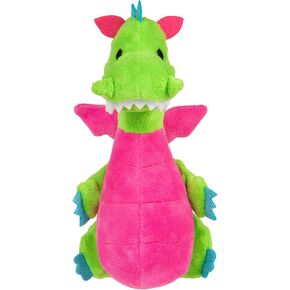 goDog Dragons Squeaky Plush Dog Toy with Chew Guard Technology, Durable Fabric & Squeaker for Active Play, Pink, Small in Saudi Arabia