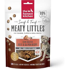 The Honest Kitchen Meaty Littles Dog Treats, Beef & Salmon Recipe, Made with Human Grade Ingredients, High Protein Mini Tender Meat Training Treats for Dogs, 4 oz Bag in Saudi Arabia