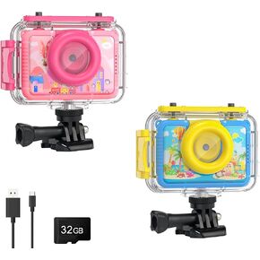 GKTZ Kids Waterproof Camera - Underwater Camera Birthday Gifts for Girls Boys in Kuwait