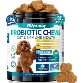 Woyamay Probiotics for Dogs, Dog Probiotics Chews, Gut & Digestive Support in Saudi Arabia