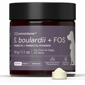 Animal Biome S Boulardii + FOS Powder Dog & Cat Probiotics Gut Rescue, 30g in Kuwait