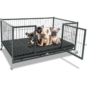 Homey Pet 43" Whelping Box for Dogs and Puppies, Easy Puppy Care in Kuwait