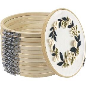 8 Inch 12Pcs Embroidery Hoops, Round Hoop Rings Bulk, for Cross Stitch & Crafts in Saudi Arabia