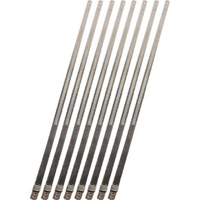 Design Engineering 010208 Stainless Steel Positive Locking Ties for High Heat Applications, 7mm x 9" (Pack of 8) in Saudi Arabia