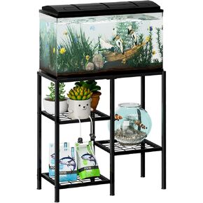 CADUKE Aquarium Stand 20 Gallon, Metal Fish Tank Stand, Aquarium Rack Stand for Fish Tank Accessories , 3 Tier Turtle Reptile Terrarium Stand for Living Room Office in Kuwait