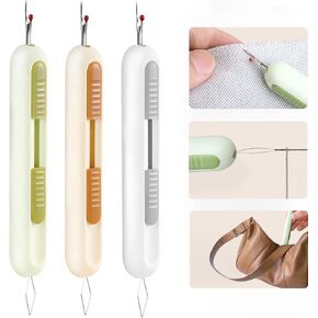 3 Pack Dual Function Seam Ripper and Needle Threader Compact Design Needle Threaders for Hand Sewing Threaders for Sewing Perfect for Easy Stitch Removal and Threading Needles Efficient Seam Ripping in Kuwait