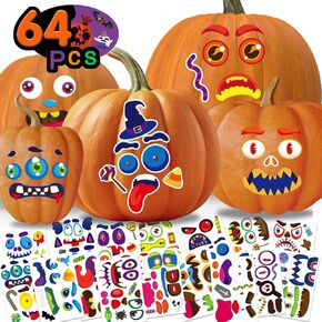 Large Pumpkin Face Stickers Halloween Stickers, Halloween Party in Kuwait