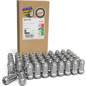 Wheel Accessories Parts 24 Pcs 14mm 2.0 14x2.0 Thread Truck 1.90" Long Spline Lug Nuts Black Chrome Truck Spline Fits 2003-14 Ford Expedition Lincoln Navigator 2004-14 F150 in Saudi Arabia