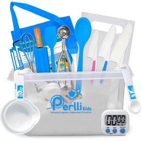 PERLLI Kids Real Cooking and Baking Supplies Gift Set with Case (Pink) in Kuwait
