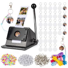 HOMAR 64 Pcs Button Keychain Photo Cutter Photbooth Keychain Circle Cutter in Saudi Arabia