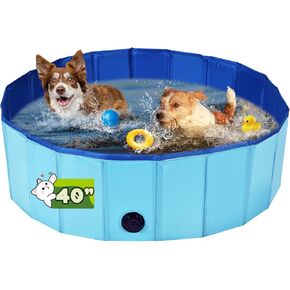 MAOPINER Foldable Dog Pool 31.5"x 7.9" Collapsible Pet Swimming Pool in Kuwait