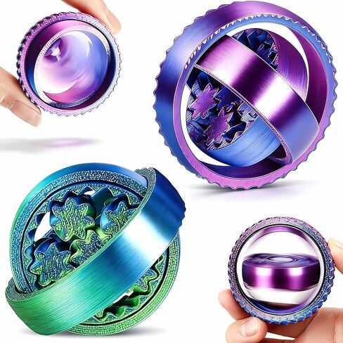 2-Pack 3D Printed Spinners Fidget Toys Adults - Stress Relief Toys for ADHD, Anxiety & Sensory Needs | Quiet Office Desk Toy & Party Favors - Birthday Goodie Bag Fillers Easter Party Favors in Kuwait