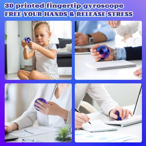 2-Pack 3D Printed Spinners Fidget Toys Adults - Stress Relief Toys for ADHD, Anxiety & Sensory Needs | Quiet Office Desk Toy & Party Favors - Birthday Goodie Bag Fillers Easter Party Favors in Kuwait
