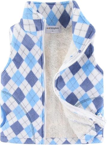 Mud Kingdom Boys Girls Polar Fleece Vest Winter Thick Warm Outerwear Funny Cartoon in Kuwait