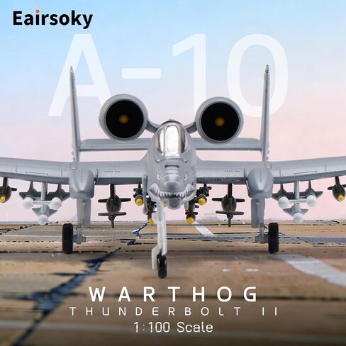 1:100 Scale A-10 Thunderbolt II Warthog Metal Fighter Jet Model Military Die-cast Aircraft Models for Collection or Gift in Kuwait