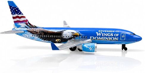 Airplane Model, Aircraft Model Plane, Blue Passenger Jet with Eagle Graphics, Metal Airplane Collectible, Miniature Aviation Model for Desk Display and Aircraft Collection in Kuwait