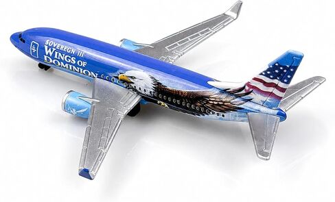 Airplane Model, Aircraft Model Plane, Blue Passenger Jet with Eagle Graphics, Metal Airplane Collectible, Miniature Aviation Model for Desk Display and Aircraft Collection in Kuwait