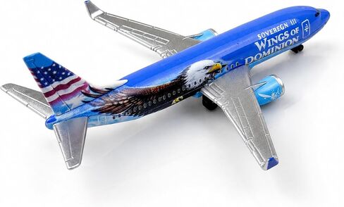 Airplane Model, Aircraft Model Plane, Blue Passenger Jet with Eagle Graphics, Metal Airplane Collectible, Miniature Aviation Model for Desk Display and Aircraft Collection in Kuwait