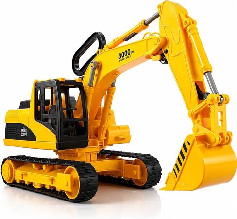 Liberty Imports Oversized Construction Excavator Kids Toy Play Truck, Large Digger Vehicle for Boys with Realistic Movable Claw, Tracks 1:22 Scale Model in Kuwait