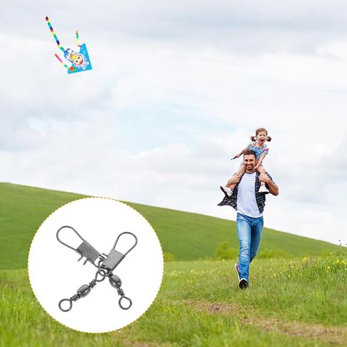 Kisangel 6Pcs Metal Hook for Kite Spool Replacement Enhanced Stability Kite Axle Bearing Connection Lightweight Snap Hook Accessories for Better Control and Versatile Use in Kuwait