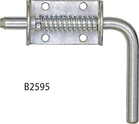منتجات المشترين B2596LKB مجموعة مزلاج زنبركية شديدة التحمل مع حافظة، مقبض 3-1/2 بوصة، دبوس مزلاج محمل بنابض، مطلي بالزنك، مزلاج البوابة، مزلاج المرافق، مزلاج المقطورة، مزلاج القفص in Kuwait