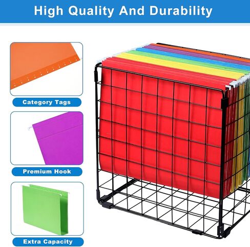 30 Pack Hanging File Folders Letter Size, Colored A4 Hanging Folders with 1/5-Cut Adjustable Tab, Extra Capacity Hanging File Folders, 1 Inch Expansion, Perfect Office, Home, Classroom Supplies in Kuwait