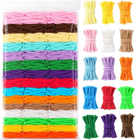 300PCS Weaving Loom Refill Loops, 15 Colors Loom Bands for 7" Weaving Loom in Saudi Arabia
