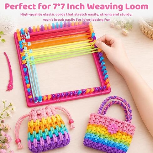 300PCS Weaving Loom Refill Loops, 15 Colors Loom Bands for 7" Weaving Loom in Saudi Arabia