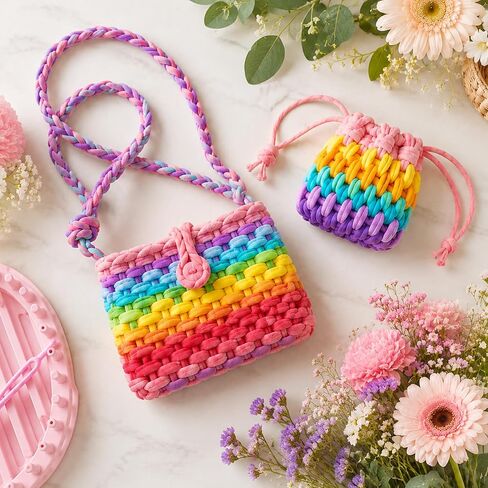 300PCS Weaving Loom Refill Loops, 15 Colors Loom Bands for 7" Weaving Loom in Saudi Arabia