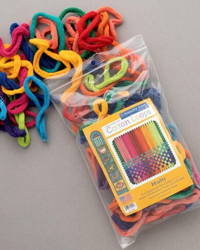 Friendly Loom | 7" Traditional-Sized Multicolor Potholder Weaving Loops | Craft 2 Cotton Potholders in Kuwait