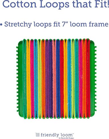 Friendly Loom | 7" Traditional-Sized Multicolor Potholder Weaving Loops | Craft 2 Cotton Potholders in Kuwait