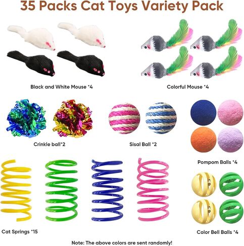 Cat Toys for Indoor Cats, 35 Packs Interactive Cat Toys Set for Kitten in Kuwait