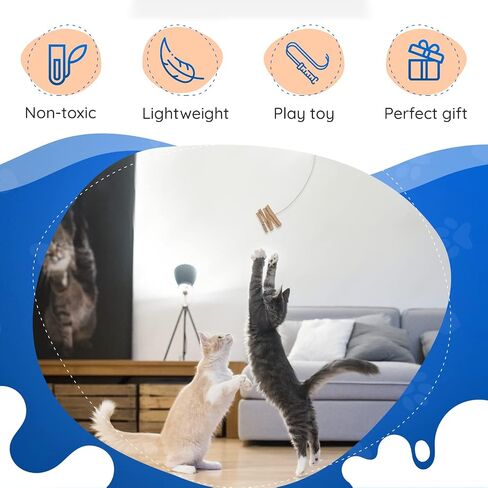 Cat Dancer Interactive Cat Toy - Fun and Fitness for Your Furry Friend - Engaging Paper Roll Attached with 30 Inches Flexible Spring Steel Wire for Playful Cats – 3 Pack in Saudi Arabia