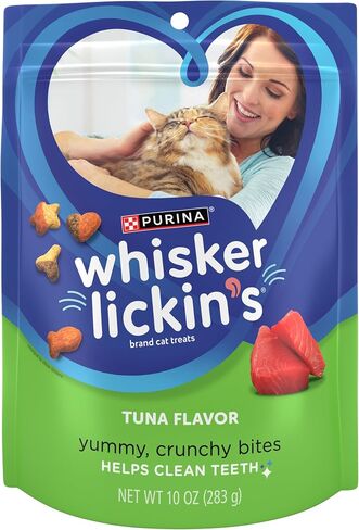 Purina Whisker Lickins Crunchy Cat Treats, Tuna Flavor, (4) 10 oz Pouches in Saudi Arabia