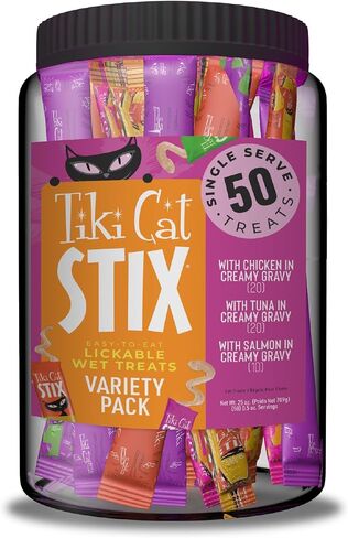 Tiki Cat Stix Wet Cat Treats, Variety Pack, 10 oz Box (20 Stix) in Kuwait