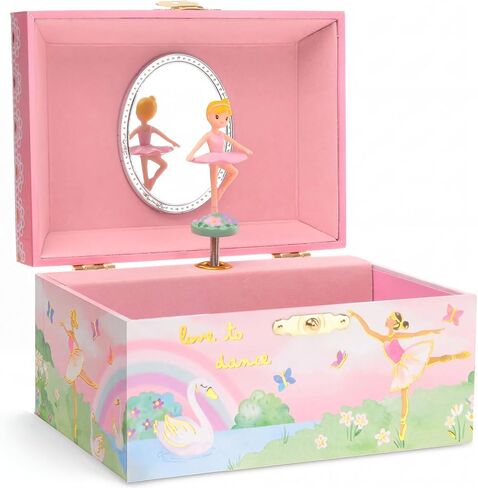 Jewelkeeper Girl's Musical Jewelry Storage Box with Spinning Horse, Barn Design, Home on The Range Tune in Saudi Arabia