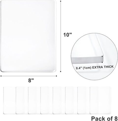 8 Pack Gel Printing Plates for Printmaking, 8x10 Inch Gel Plate Set in Kuwait