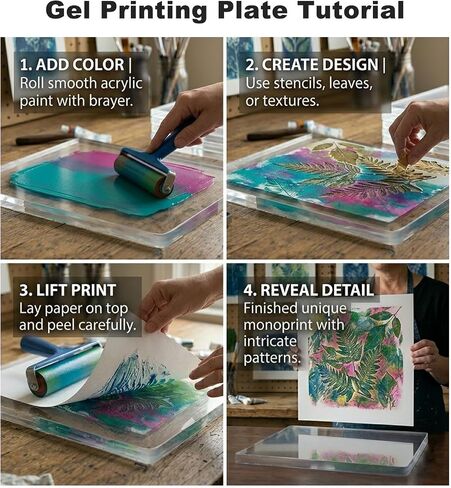 8 Pack Gel Printing Plates for Printmaking, 8x10 Inch Gel Plate Set in Kuwait