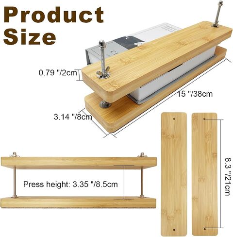 MinBoo Bamboo Bookbinding Press Book Press，Paper Press，Book Binding Supplies for Home, School, Office DIY Bookbinding (15 Inch) in Saudi Arabia