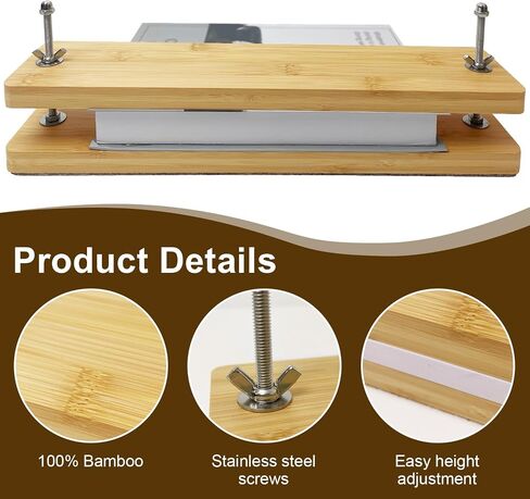 MinBoo Bamboo Bookbinding Press Book Press，Paper Press，Book Binding Supplies for Home, School, Office DIY Bookbinding (15 Inch) in Saudi Arabia