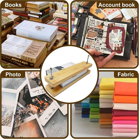 MinBoo Bamboo Bookbinding Press Book Press，Paper Press，Book Binding Supplies for Home, School, Office DIY Bookbinding (15 Inch) in Saudi Arabia