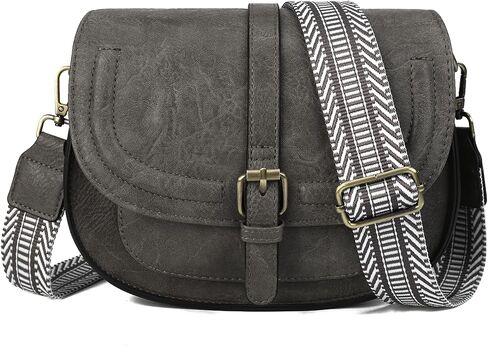 Crossbody Bags for Women,Small Saddle Purse and Boho Cross Body Handbags,Vegan Leather in Kuwait