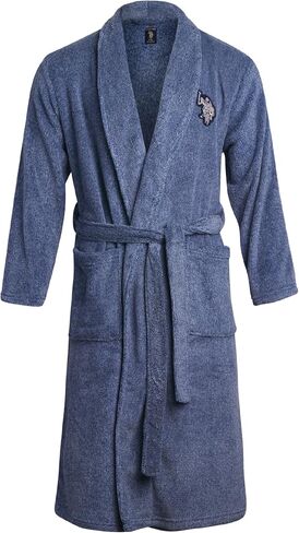 U.S. Polo Assn. Men’s Bathrobe – Plush Fleece Robe with Shawl Collar in Kuwait