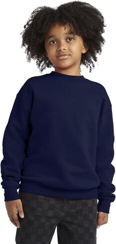 Hanes Boys' EcoSmart Sweatshirt, Cotton Crewneck Pullover, Kids' Fleece Sweatshirt in Kuwait