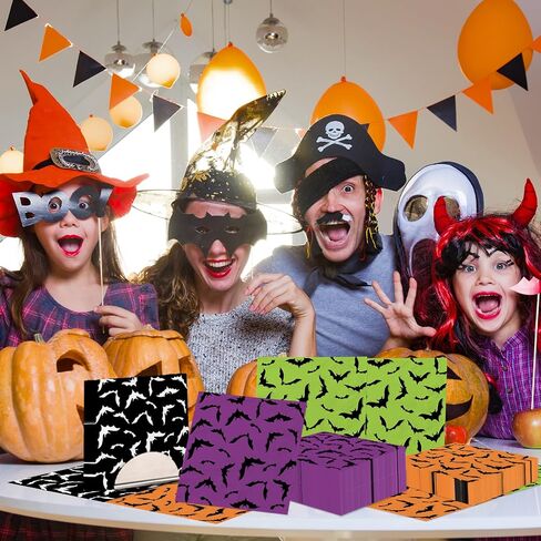 Halloween Paper Napkins,Colorful Bat Napkins for Spooky Party Supplies in Kuwait