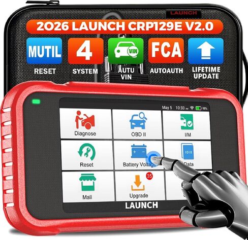 لونش ماسح ضوئي OBD2 -CRP129E لقارئ رموز ENG ABS SRS TCM، اداة تشخيصية لاعادة ضبط هيكل السيارة مع شنطة حمل، اوتو فين، تحديث واي فاي، اصدار جديد CRP129 2020 in Kuwait