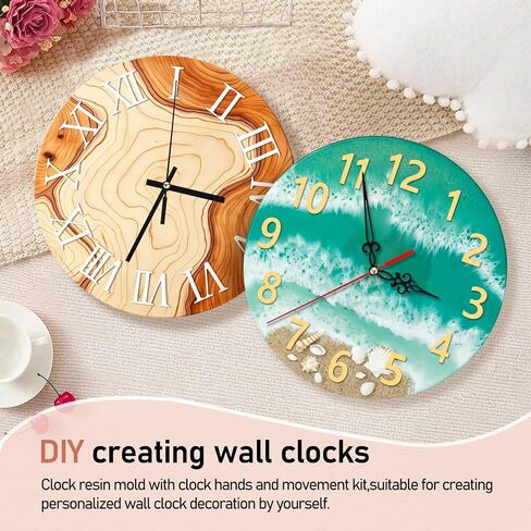 2 pcs Clock Mold Set Silicone Resin Molds DIY Decorations Molds in Saudi Arabia